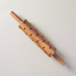 Hearth & Hand Holiday Wooden Christmas Tree Wood Rolling Pin NEW!